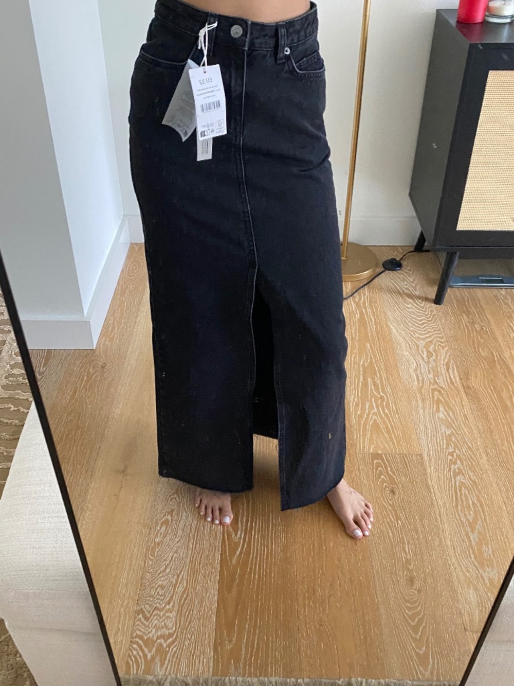 BNWT | NA-KD Denim Slit Maxi Skirt | Size XS - Picture 4 of 8